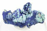 Vibrant Malachite and Azurite on Quartz Crystals - China #252059-1